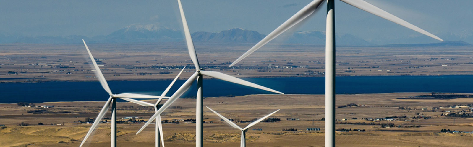 3 large wind turbines